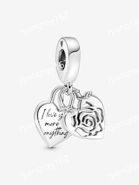 Pandora Rose Heart Padlock Dangle Charm